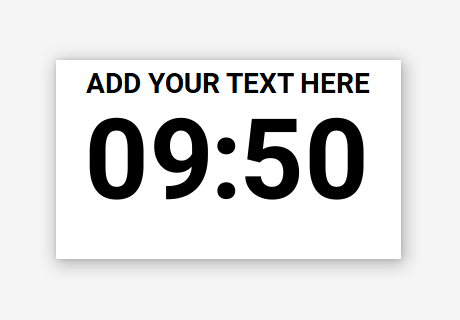 add your message text above the timer